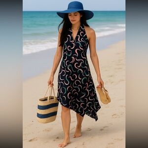 Equipment - 100% Silk Asymmetrical Dress Ptp 18” L 35” & 42.5”